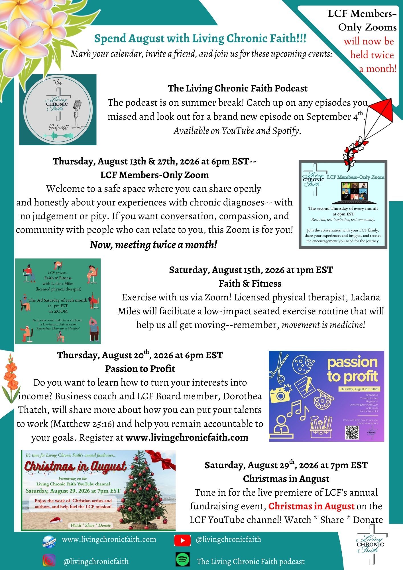 Monthly LCF bulletin featuring upcoming events for March