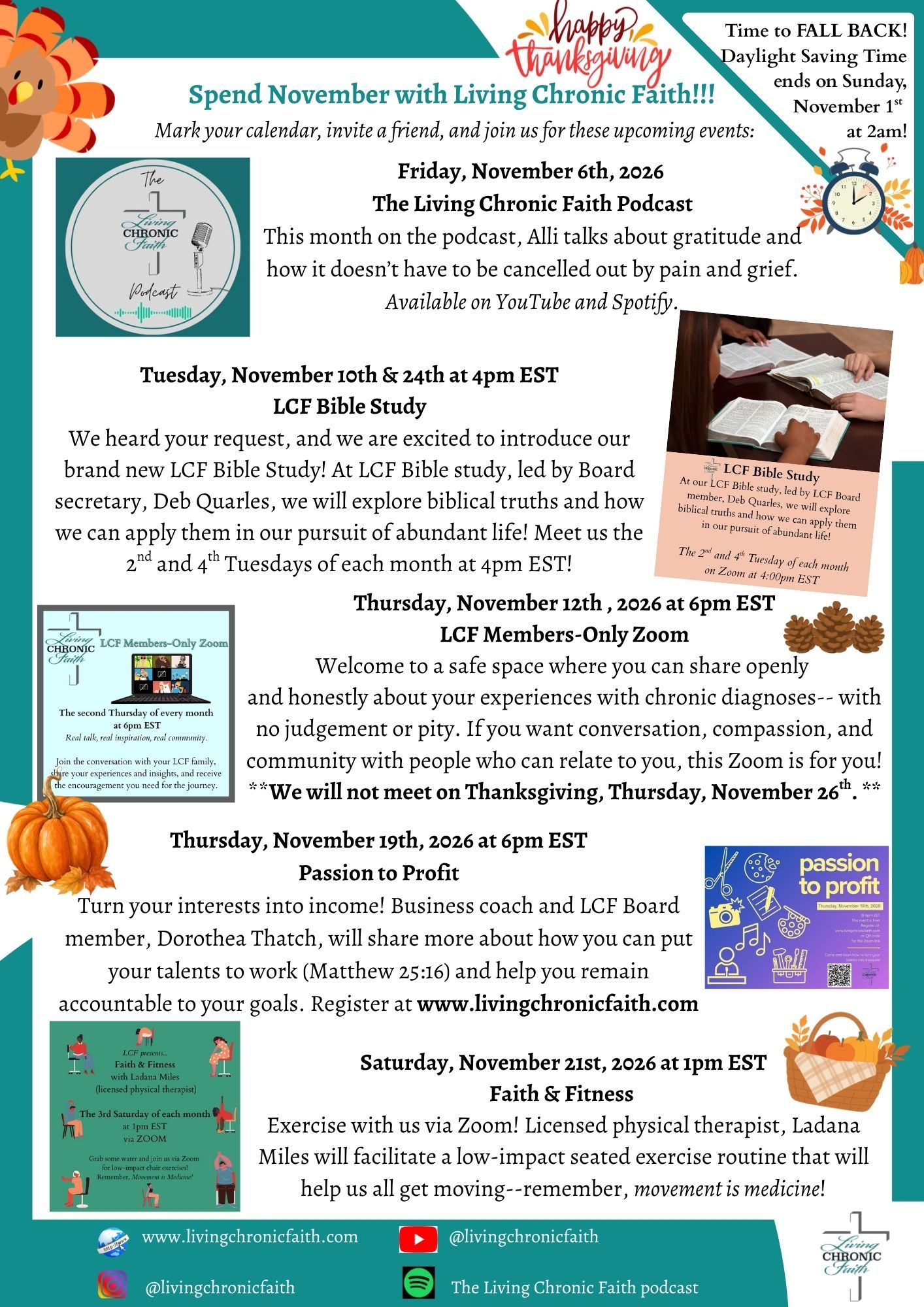 Monthly LCF bulletin featuring upcoming events for March