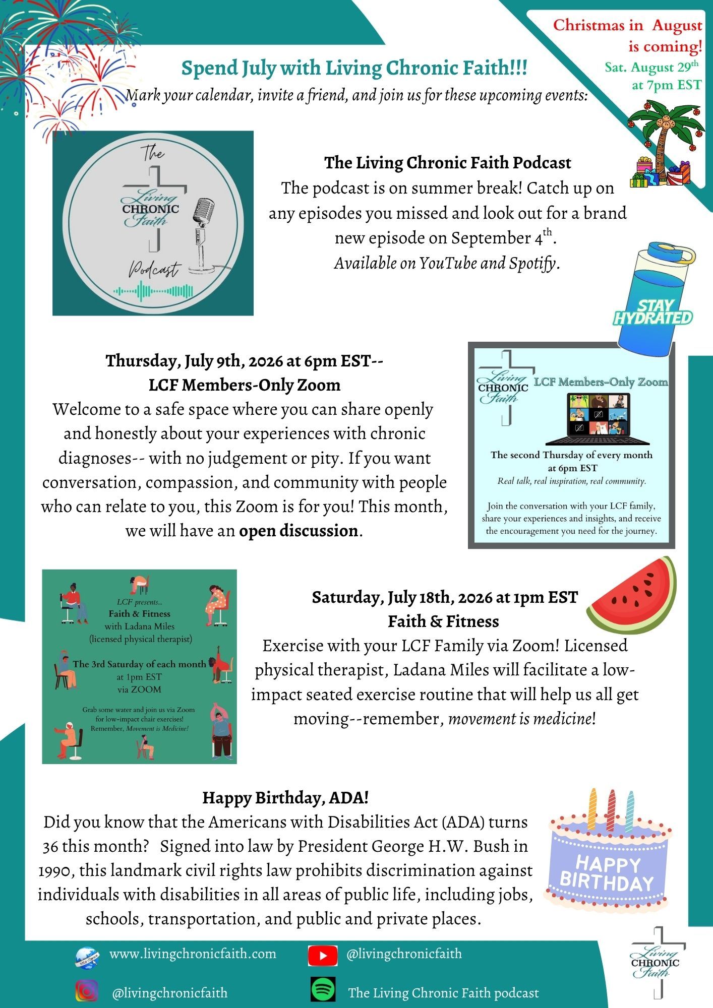 Monthly LCF bulletin featuring upcoming events for March