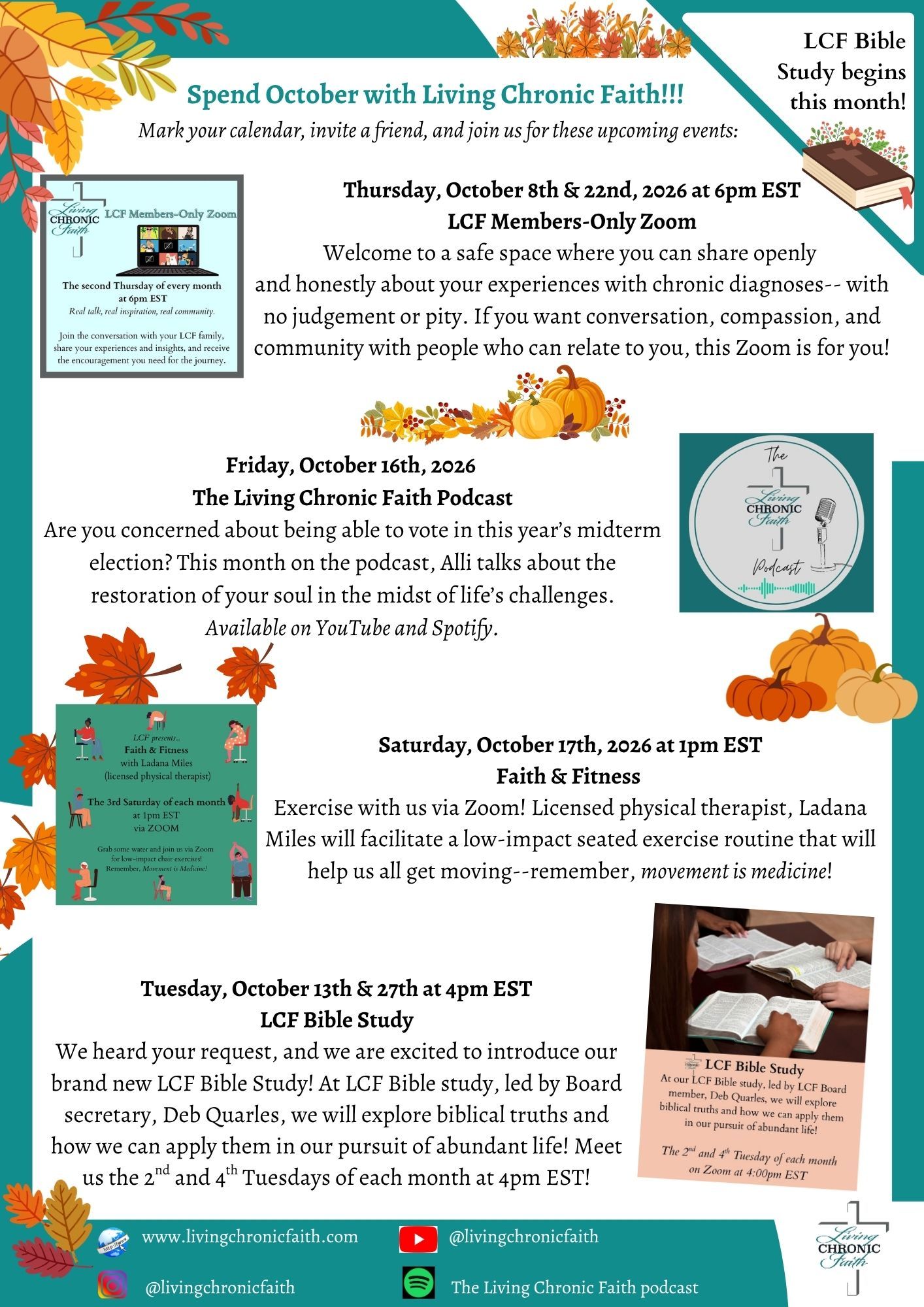 Monthly LCF bulletin featuring upcoming events for March